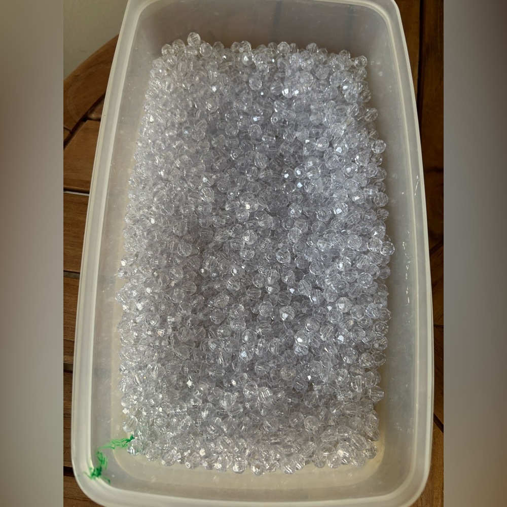 Vintage Clear Acrylic Beads HUGE LOT The Beadery